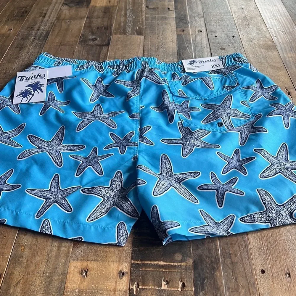 NWT Sano Starfish Printed Swim Shorts BY TRUNKS SURF & SWIM CO. SIZE XXL